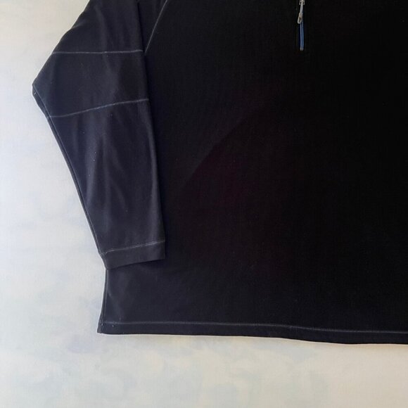 Tommy Bahama Dark Navy Fleece Quarter Zip Sweater Men's 2XT - Picture 3 of 8